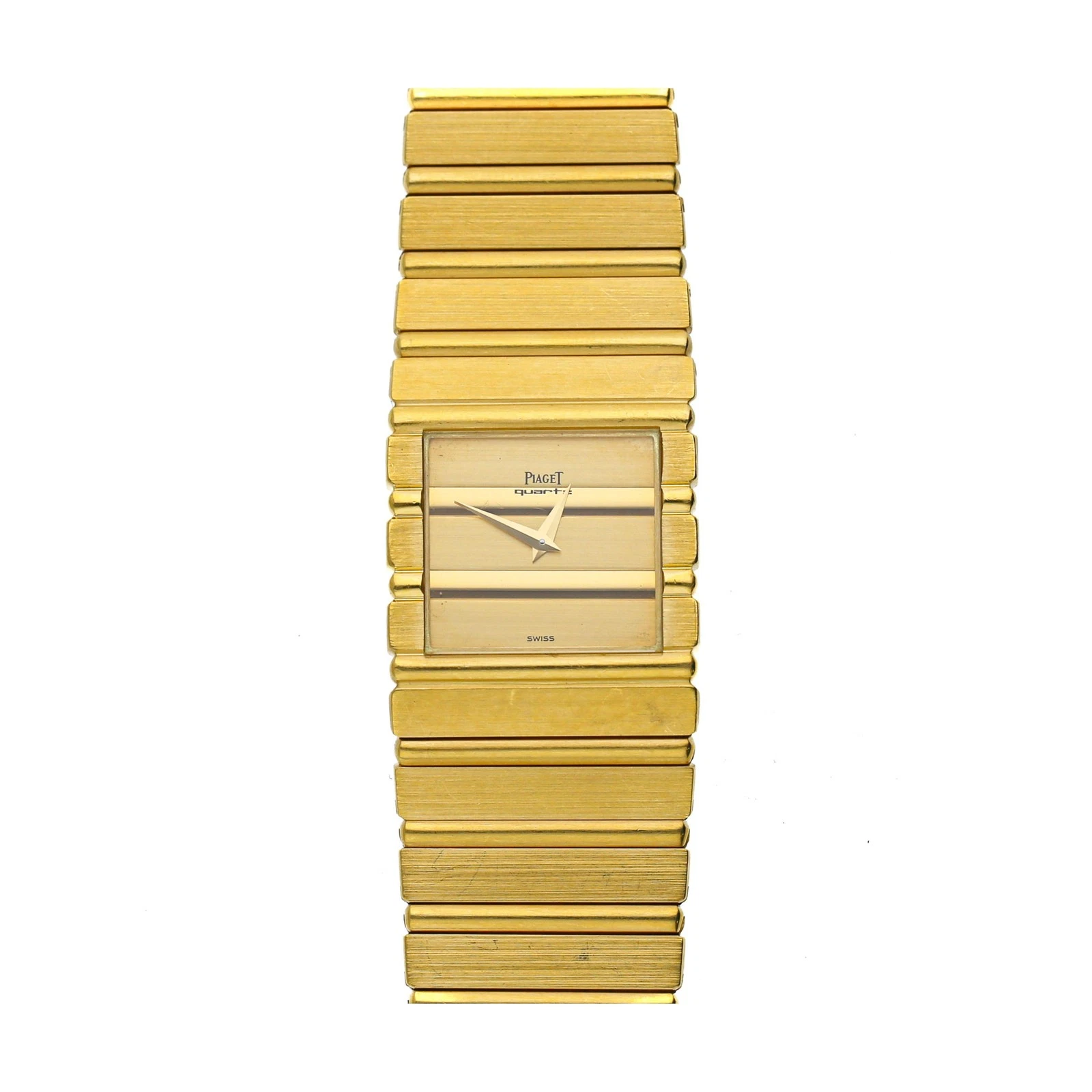 Piaget — Vintage Piaget Polo 7131 C 701 18K Gold Integral Bracelet Watch
