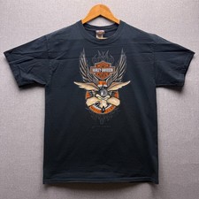 Harley Davidson Looney Tunes T Shirt Mens M Wile E Coyote Taz Bugs Graphic SS
