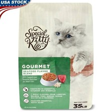 Gourmet Seafood Blend Dry Cat Food 35lb Complete Nutrition 25 Vitamins NEW 0.88 per gallon