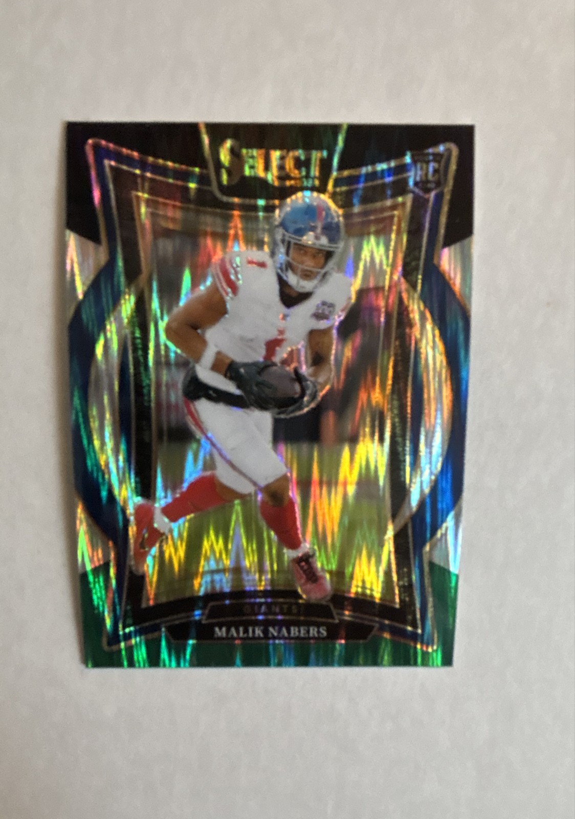 2024 Panini Select - Concourse Malik Nabers #29 Black & Green Shock Prizm (RC)