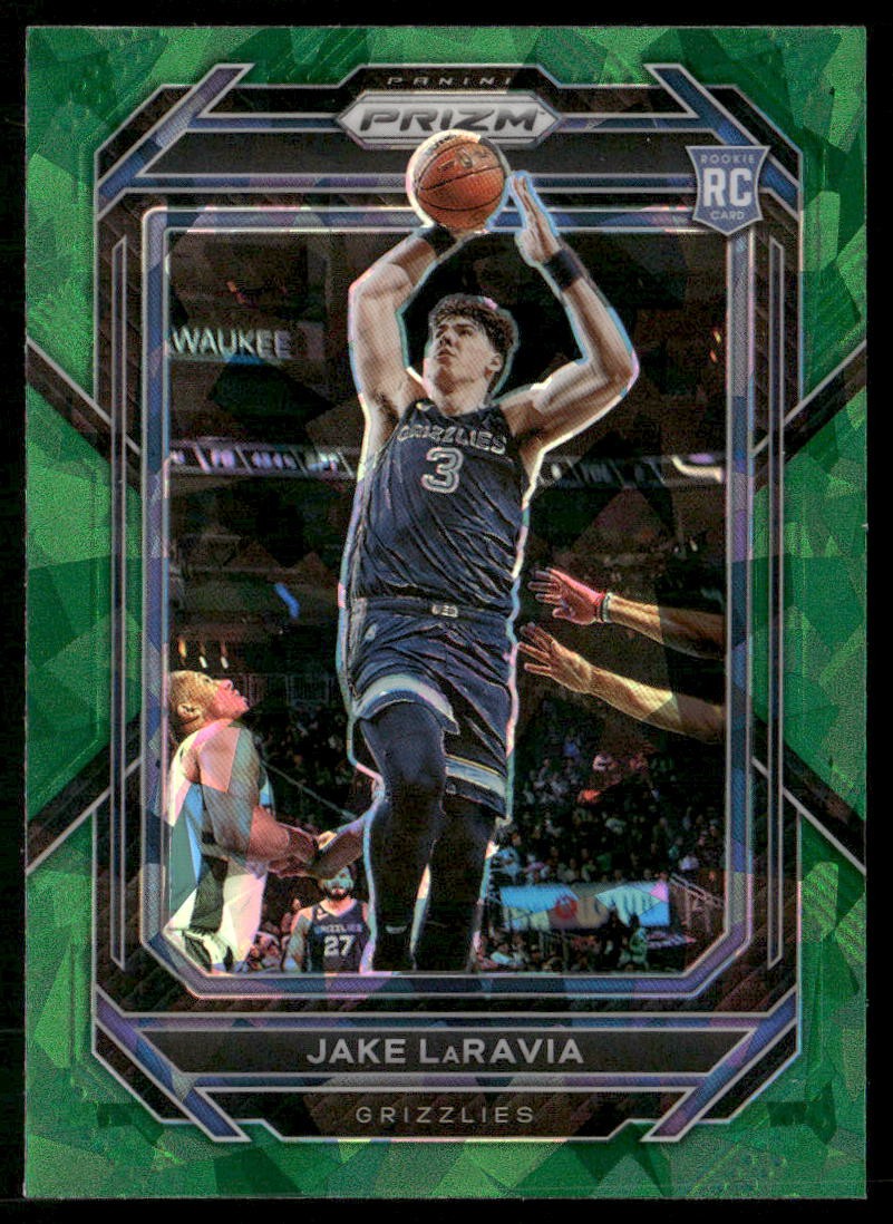 2022-23 Panini Prizm #244 Jake LaRavia Prizms Green Ice