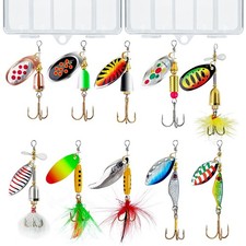 TB Tbuymax Fishing Spinner Baits for Freshwater Large, 10pcs Lure Spinners 
