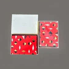 Fossil Stationary Set Of 2 Christmas 24 Note Cards with Envelopes Geometric