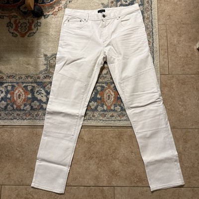 Belstaff Tapered Fit White Paneled Denim 34