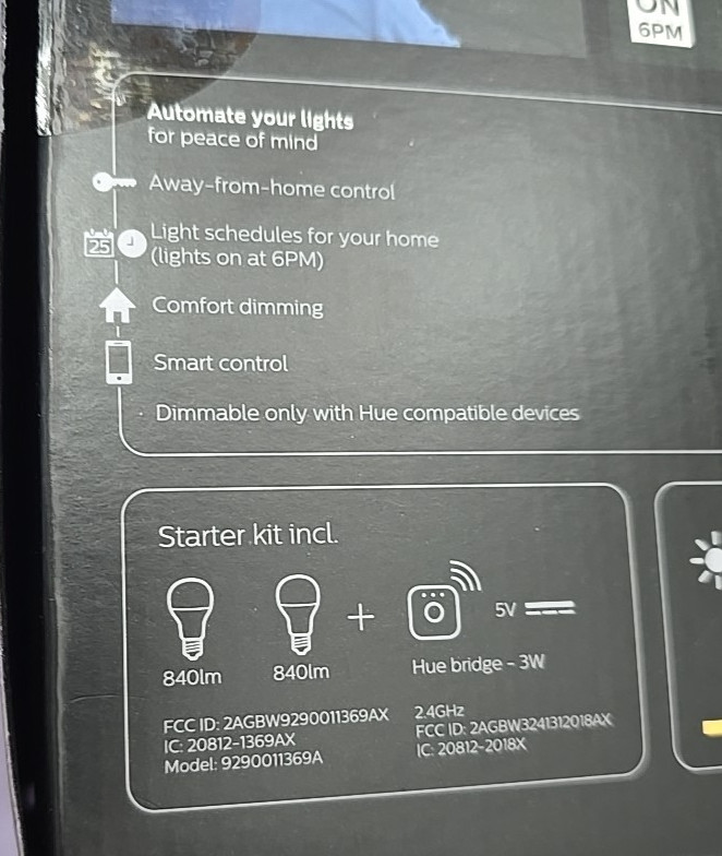 Philips Hue White 2 Pack LED Smart Bulbs Starter Kit w/ Bridge