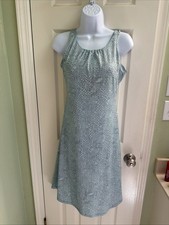 Prana Midi Dress Sz S Performance Golf Shelf Bra Beach Green Lightweight Cool