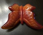 Fenton Glass Brown Orange Butterfly Mint Condition — photo 3