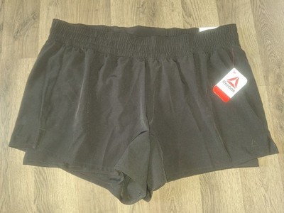 NWT Reebok Women s Size 3X Relaxed Running Shorts Black (B30)
