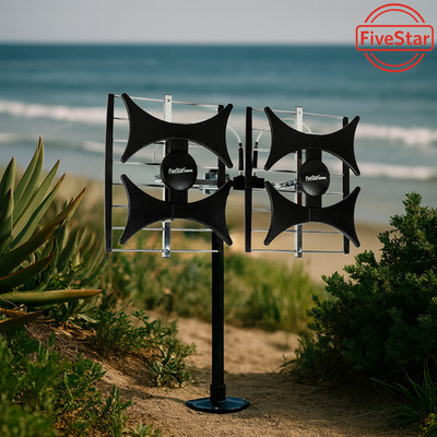 Amplified HDTV Antenna UHF VHF 200 Mile 4K 1080P Indoor Outdoor FM + Cable/Pole