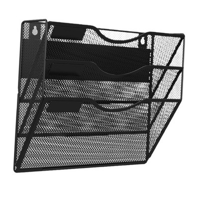An Der Wand Befestigter Netz-Aktenhalter 3 Ebenen Home Hanging File Folder