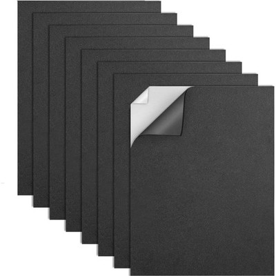 Schaumstoffplatte selbstklebend schwarz 8 Stück 30x20cm 2mm rutschfest DIY