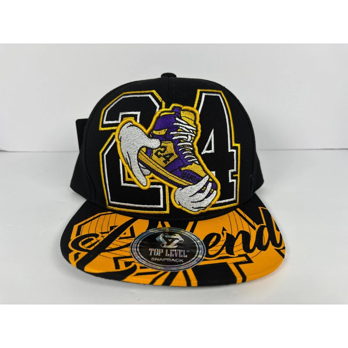 Tokyo Osaka Kobe Embroidered Snapback Hat Black Gold Rhinestone Adjustable Kobe Bryant retirment commemorated with expensive hats main image 2