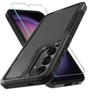 For Samsung Galaxy S25 FE Case Shockproof Phone Cover Dual Layer +Tempered Glass