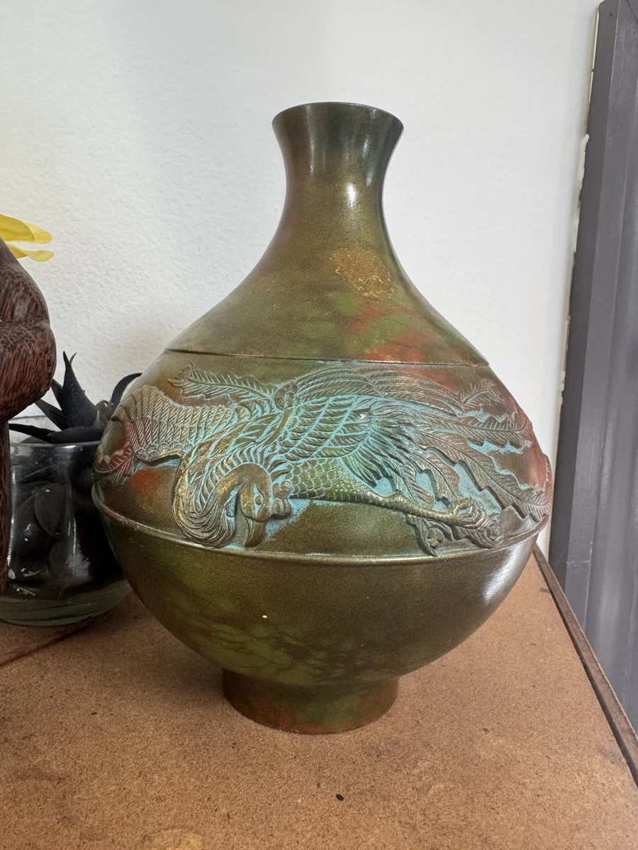 孔雀花瓶中国古董花瓶| eBay