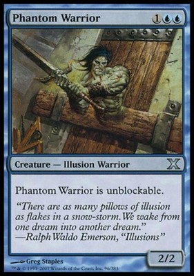 Phantom Warrior - 10E MTG - Light Play
