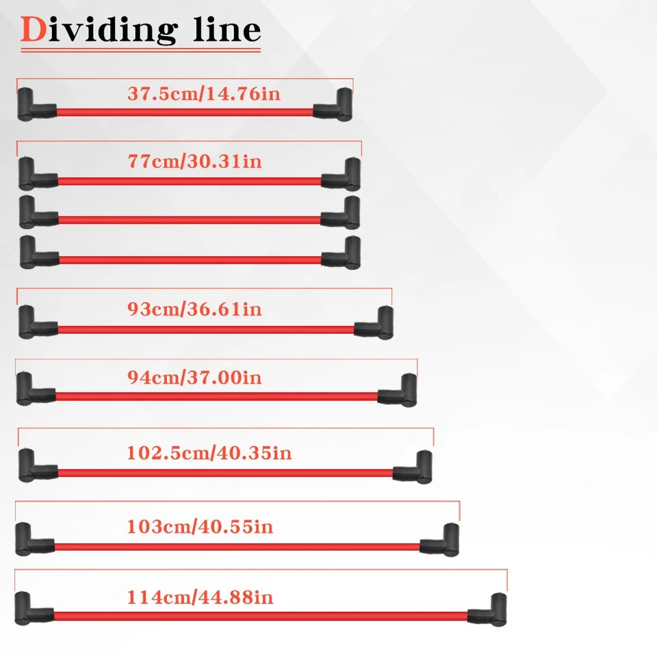 HEI Red Distributor for Chevy SBC 283 305 327 350 400 454 w/Spark Plug Wires Kit - Image 4 of 4