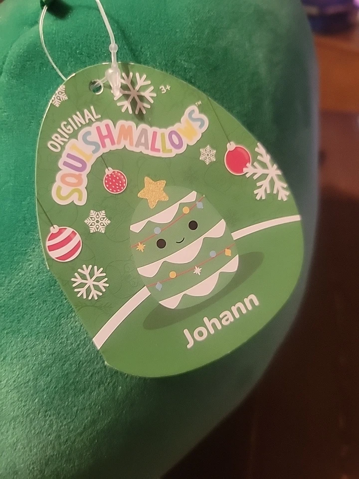 KELLY TOYS/JAZWARES 2023 SQUISHMALLOWS CHRISTMAS JOHANN 12" PLUSH NEW W/TAG - Image 4 of 4