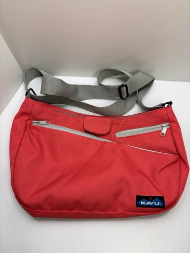 Kavu Manzanita Tasche Koralle 10” mal 13” Lesen Handtasche Umhängetasche - Bild 1 von 5