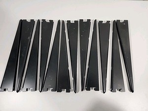 Unbranded steel lok heavy duty wall shelf bracket, Black, Qty(12), ~11.25" L×2"H