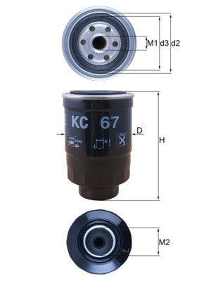 KNECHT KC 67 Fuel Filter for BMC,CARBODIES,FORD,LDV,LTI,NISSAN