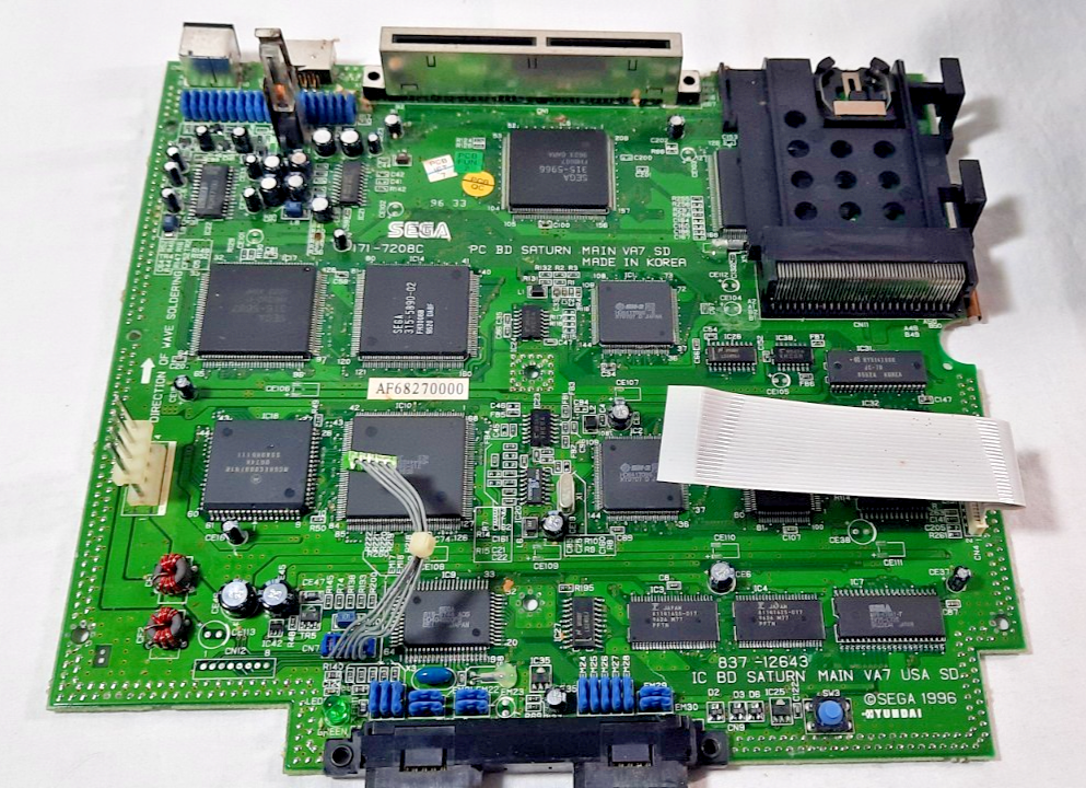 Sega Saturn Console Motherboard Korea Parts or Repair Only VA7 SD