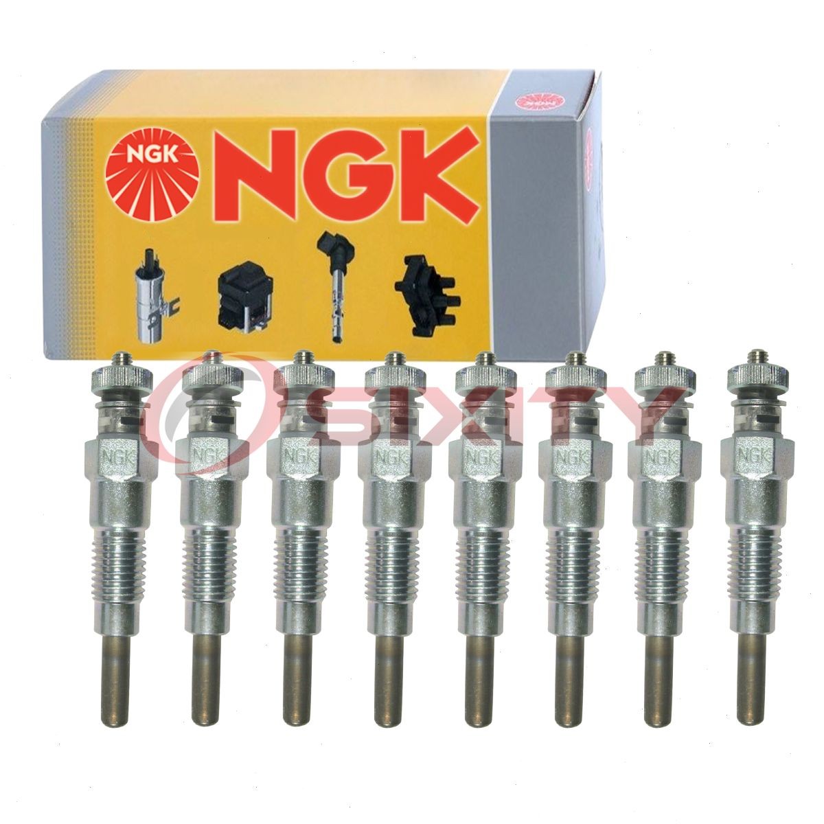 8 pc NGK 6125 Y-103 Glow Diesel Glow Plugs for 11065-37507 Ignition Cylinder ax