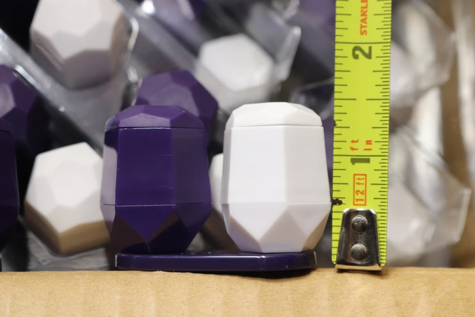 100 x лот Alessi синий и белый мини соли и перца шейкер набор с основание шестиугольник - Изображение 3 из 4