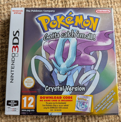 Pokemon Kristall Version Nintendo 3DS BOX & New C O D E