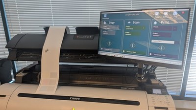 Canon Imageprograf Ipf 765 Large Format Printer with stand and scanner
