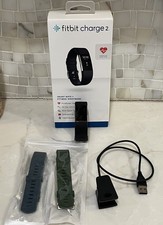 Fitbit Charge 2 Heart Rate Fitness Wristband Black Large Fb407sbks