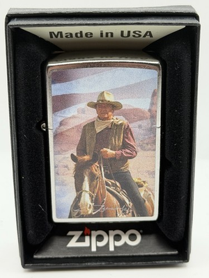 #ad Rare 2018 John Wayne Collection The Duke On A Horse Chrome Zippo NEW $48.95