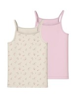 Name IT MäDchen Nkfstrap Top 2P Flower Turtledove Gr.