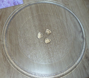 Glasteller Mikrowelle Drehteller 25cm + Laufring 18cm gebraucht gut