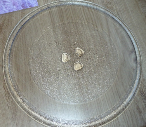 Glasteller Mikrowelle Drehteller 25cm + Laufring 18cm gebraucht gut
