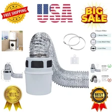 3 IN 1 Indoor Dryer Vent Kit Filter Bucket for Electric Dryer with 4-Inch by ...