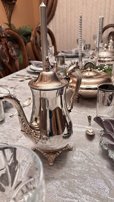 Oneida (Silverplate Hollowware) USA Ornate Footed Coffee/Teapot | eBay