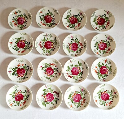 16 Porzellan Gebäck Teller Ostfriesische Rose Teebeutel Schälchen Nippon Tokusei