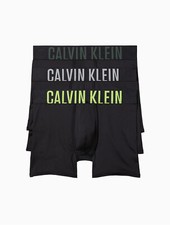 Calvin Klein Men Underwear 3-Pack Intense Power Cotton Boxer Brief Black Multi S