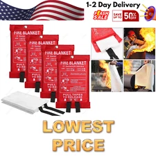 4 PACK FIRE BLANKET Fiberglass Hero Emergency Home Retardant Prepared 39.4''x39.