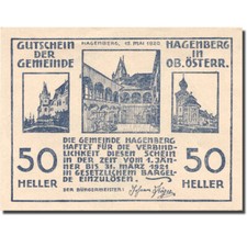 [#276720] Banknote, Austria, Hagenberg, 50 Heller 1921 UNC-White Flour: FS 3
