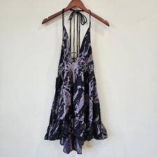 Urban Outfitters Womens Babydoll Mini Dress Small Grunge Whimsigoth Strappy Silk