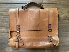 Robe De Firenze Italian Leather Briefcase Messenger Bag Josi Pelletterie Vintage