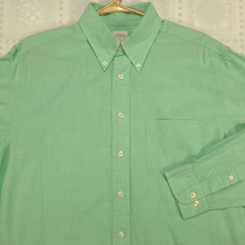 Brooks Brothers Herren Button Down Hemd Gr. M Medium Grün Regular Fit #L93 - Bild 7 von 13