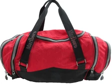 Vintage 1990s Marlboro Tote Bag Duffle Red Utility Gear Gym Camping Hiking HUGE