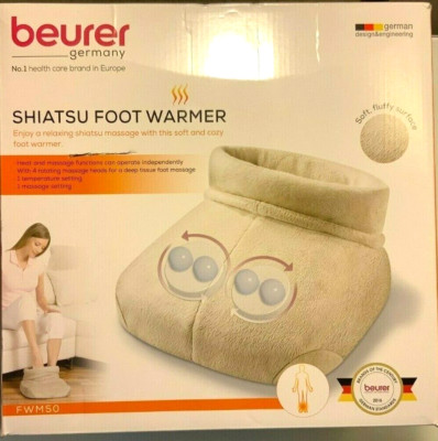 Beurer Shiatsu Foot Massager with Heat Deep Kneading Vibration Foot Warmer