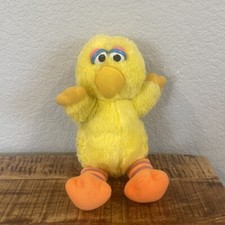 Sesame Street Hasbro Softies Baby Big Bird Yellow Stuffed Plush Vintage Toy
