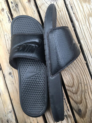 Nike Benassi 343880-001 Black Comfort Slides Slip On Slippers Size 13 Men s