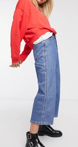 NEW! Levi's Mile High Cropped Wide Leg Jeans Button Fly Women's Size  W28xL25 | eBay