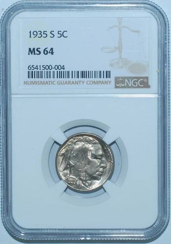1935 S NGC MS64 Buffalo Nickel