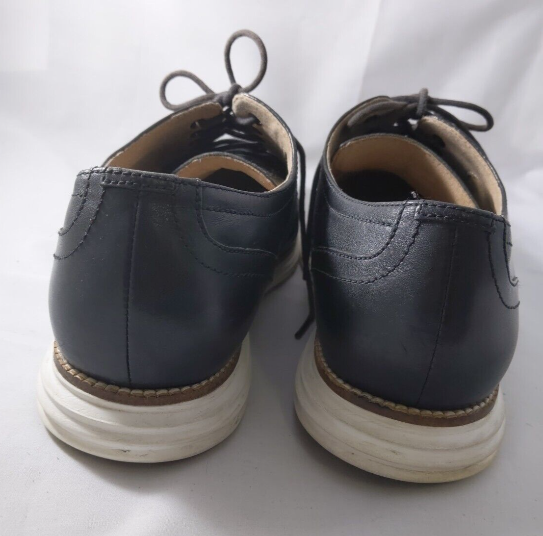 SAOLA Scarpe COLE HAAN 10 5 M $170 originali Grand Wing Oxford nero bianco uomo